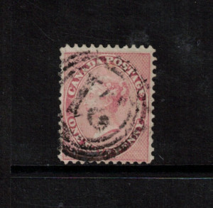 Canada #11 VF Used With 4 Ring 21 Cancel **With Cert.**