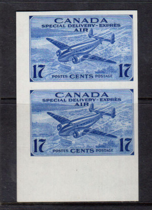 Canada #CE2a XF/NH Imperf Pair **With Certificate**