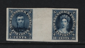 New Brunswick #5TCi VF Compound Die Proof In Dark Blue