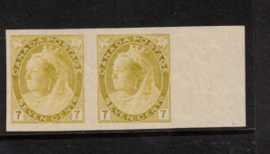 Canada #81a VF Mint Imperf Pair **With Certificate**