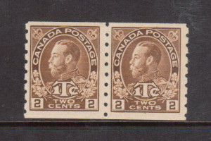 Canada #MR7iii VF/NH Die 1 Coil Pair **With Certificate**