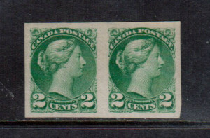 Canada #36a XF/NH Imperforate Pair **With Certificate**