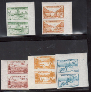 Newfoundland #C13a - #C17a XF Mint Imperforate Set