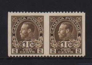 Canada #MR4iii XF Mint Imperf Between Pair