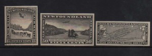 Newfoundland #C6P - #C8P Superb Set Of Proofs In Black