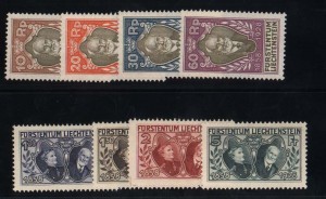 Liechtenstein #82 - #89 VF/NH Set