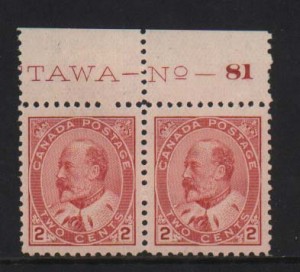 Canada #90 NH Mint Plate #81 Pair **With Cert.**