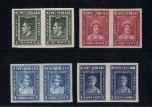 Newfoundland #245a - #248a XF Mint Imperforate Set