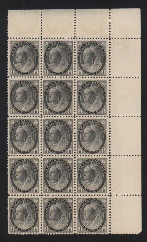 Canada #74ii VF/NH Major Reentry Block Of 15