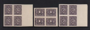 Canada #J1b #J2b #J4b XF Mint Imperf Block Set