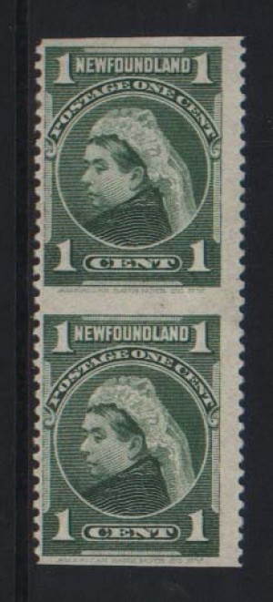 Newfoundland #80b Mint Imperf Between Pair