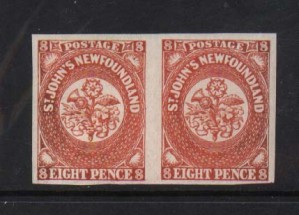 Newfoundland #8 XF/NH Pair  **With Certificate**