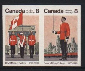 Canada #693b XF/NH Imperforate Pair