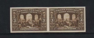Canada #135a XF Mint Imperforate Pair