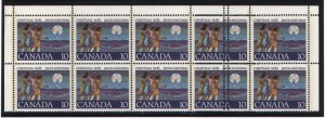 Canada #741 Mint Top Block Variety Of 10