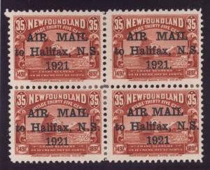 Newfoundland #C3 #C3b #C3f VF Mint Block