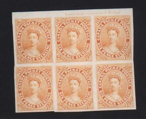 Canada #9TCiii XF Proof Imprint Blk Of 6 **With Cert.**