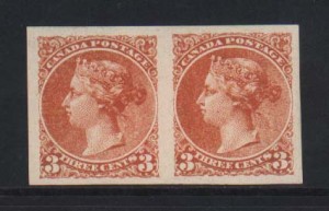 Canada XF Mint Dominion Of Canada Plate Essay Pair In Orange