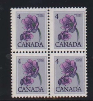 Canada #709a NH Mint Printed On Gum Side Block