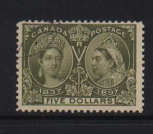 Canada #65 Used With Light Magenta Cancel  **With Certificate**