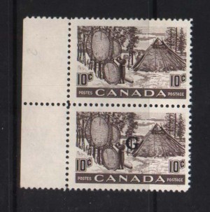 Canada #O26a XF/NH Pair Missing G **With Certificate**
