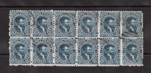 Canada #19a Used Showpiece Block Of 12