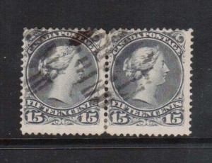 Canada #30c Used Pair  **With Certificate**