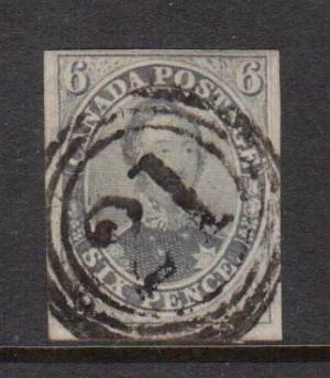Canada #5d VF Used With 4 Ring 21 Cancel **With Cert.**