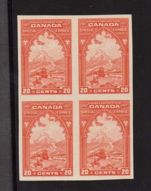 Canada #E3a XF/NH Imperforate Block