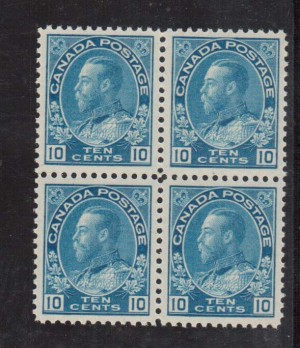Canada #117 XF/NH Gem Block  **With Certificate**