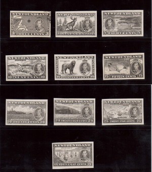 Newfoundland #234P - #243P XF Mint Proof Set Of 10 In Black