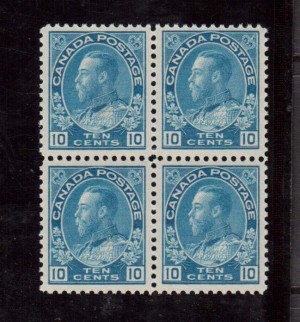 Canada #117 NH Mint Block  **With Certificate**
