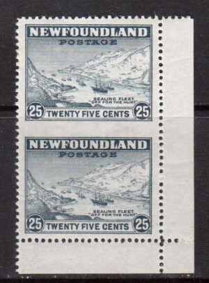 Newfoundland #197c XF Mint Imperf Pair **With Certificate**