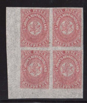 Newfoundland #21 XF/NH Corner Block