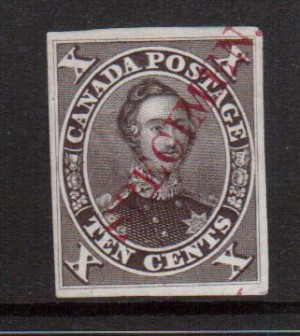 Canada #16Pii VF Plate Proof On India Paper