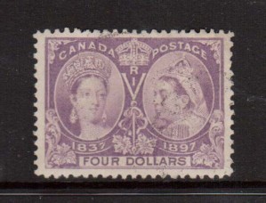 Canada #64 Used With Very Light Magenta Cancel  **With Certificate**