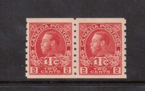 Canada #MR6 XF/NH Rare Coil Pair **With Certificate**