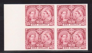 Canada #61P XF Proof Block Of Four