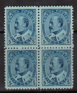 Canada #91 NH Mint Block **With Certificate**