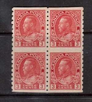 Canada #130a XF Mint Imperf Block **With Certificate**
