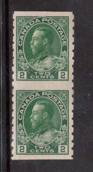 Canada #128ai VF/NH Imperf Pair **With Certificate**