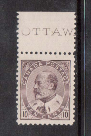 Canada #93 NH Mint Showing Imprint **With Certificate**