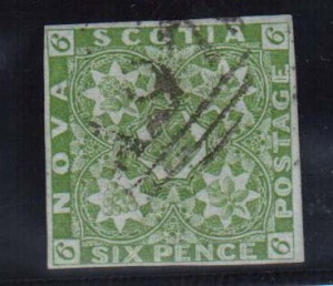 Nova Scotia #4 VF Used With Rare A97 Cancel **With Certificate**