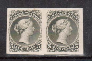 Canada #26P XF Plate Proof Pair In Color Of Issue
