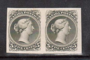 Canada #26P XF Plate Proof Pair In Color Of Issue