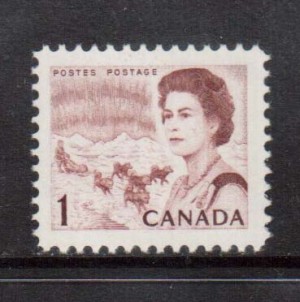 Canada #454f VF/NH Printed On Gum Side **With Certificate**