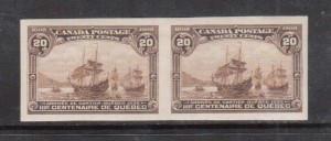 Canada #103a XF Mint Imperforate Pair **With Certificate**