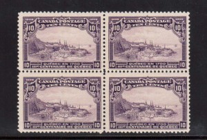 Canada #101 NH Mint Block **With Certificate**