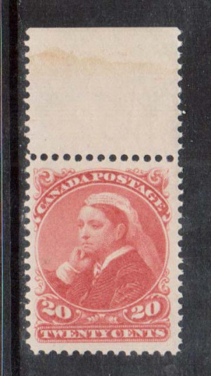 Canada #46 VF/NH Top Margin Copy **With Certificate**