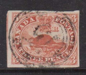 Canada #4 VF Used With Ideal 4 Ring 15 Guelph Cancel **With Cert.**